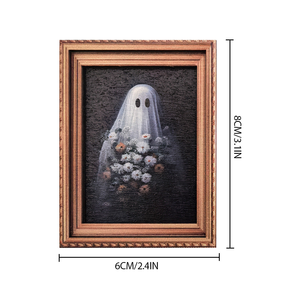 Wholesale vintage photo frame magnetic wooden poster fridge magnets